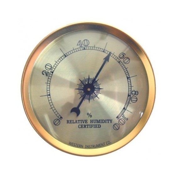 Hygromètre Cigar OASIS à aiguilles doré