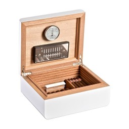 Adorini Cave à cigares Carrara medium blanc - Deluxe