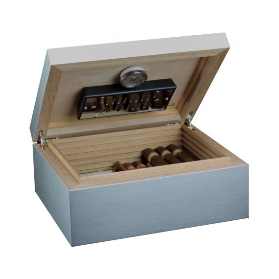 Adorini Cave à cigares Aluminium Medium - Deluxe