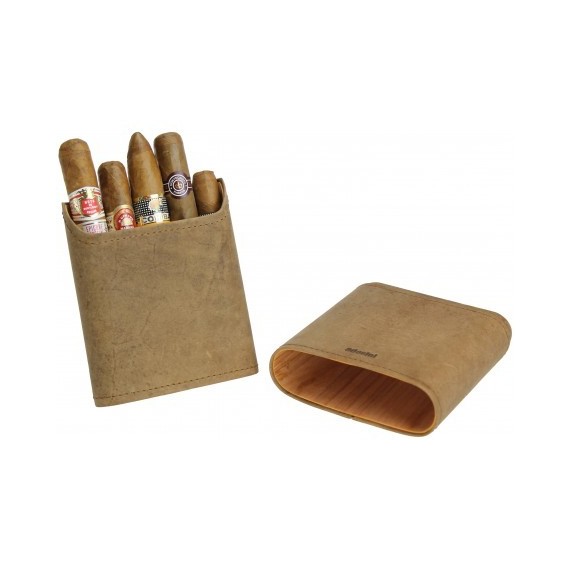 Etui adorini cuir pour 3-5 cigares Cuir Marron