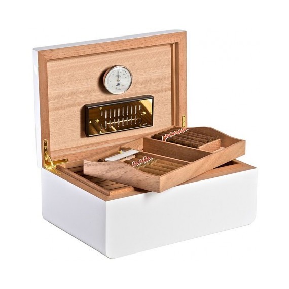 Adorini Cave à cigares Carrara L blanc - Deluxe