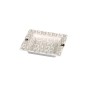 Cendrier porcelaine rectangle argenté