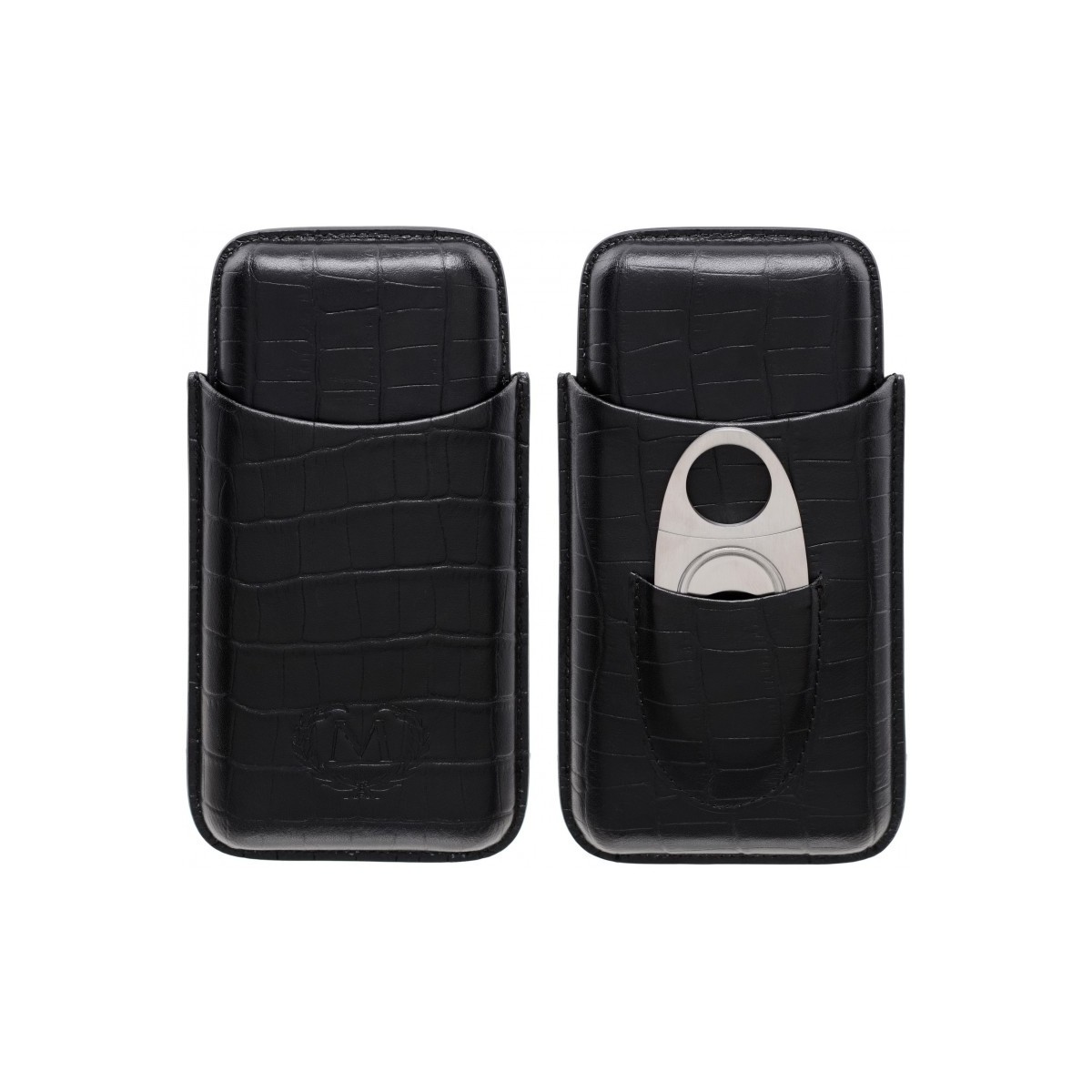 Etui 3 cigares avec coupe-cigare Myon Noir