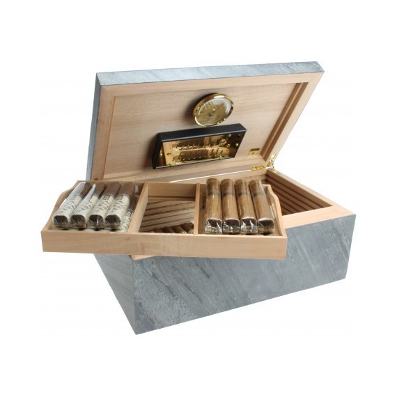 Adorini Cave à cigares Black Slate Deluxe L - Edition spéciale