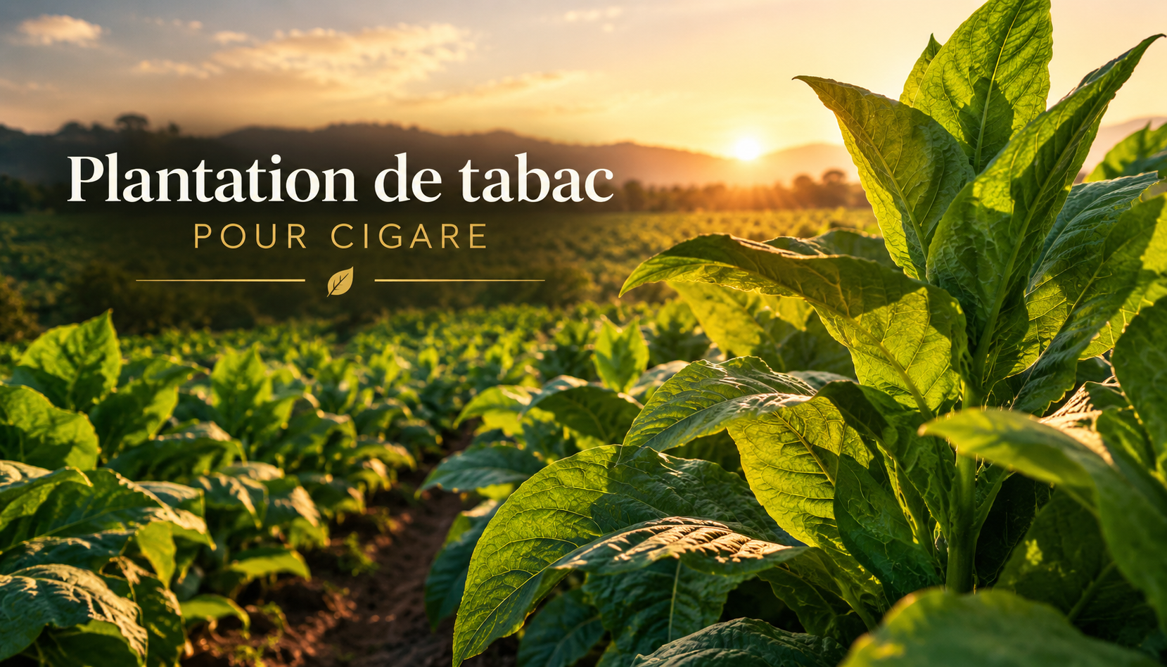 plantation tabac soleil couchant
