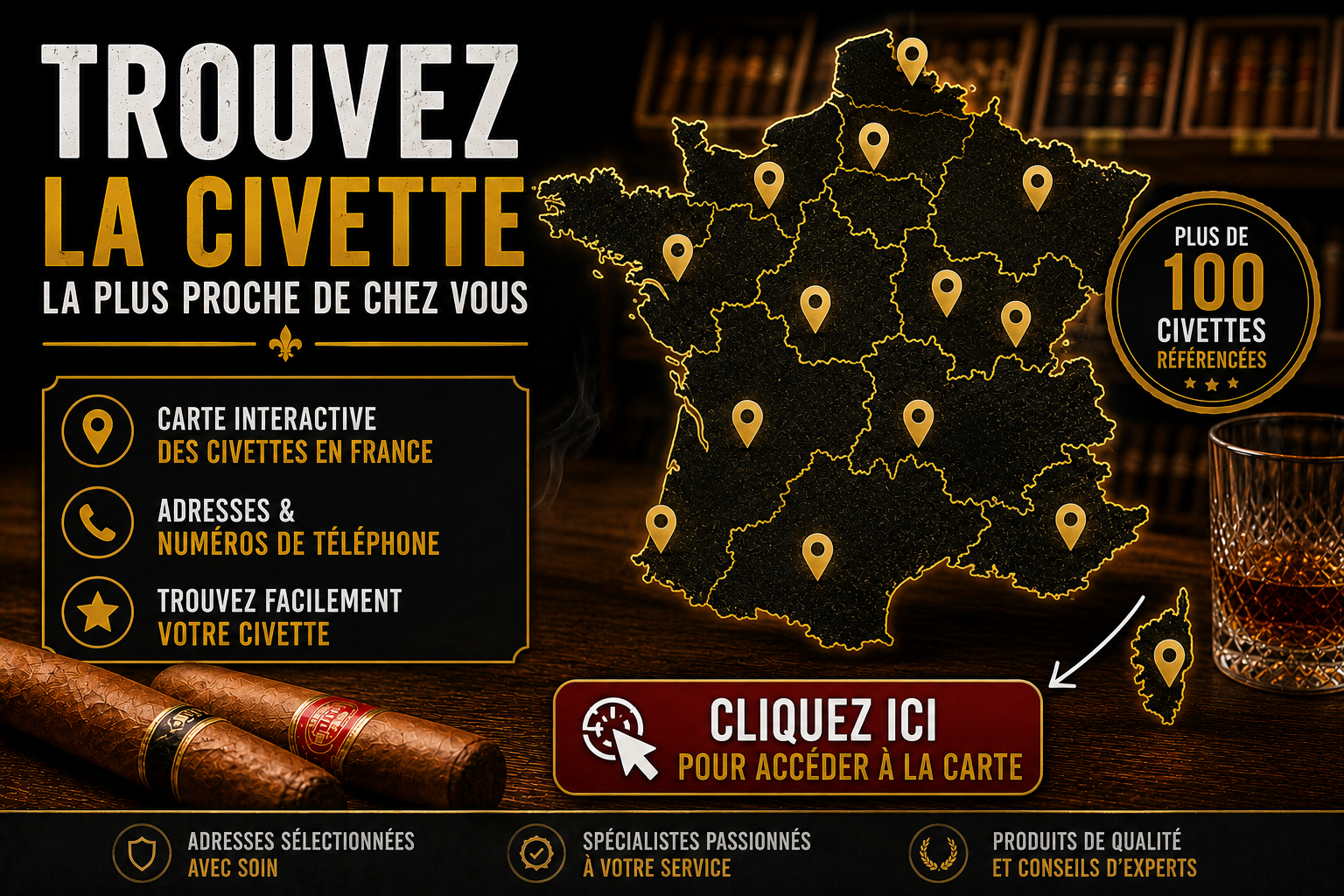 Où acheter cigare civette annuaire france