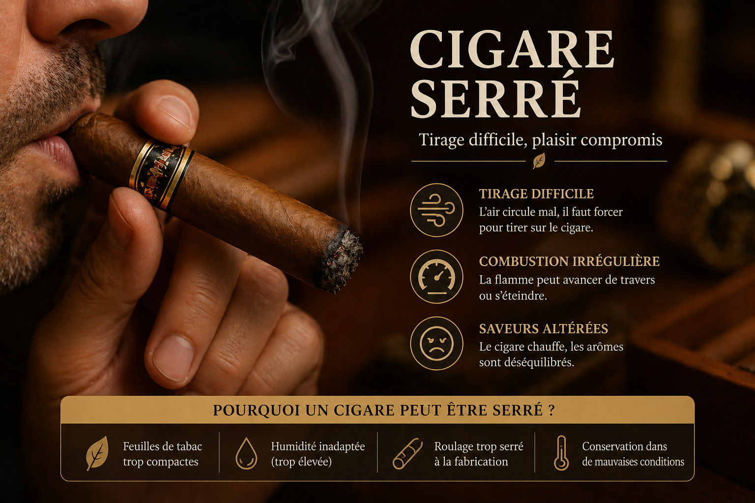 cigare tirage difficile